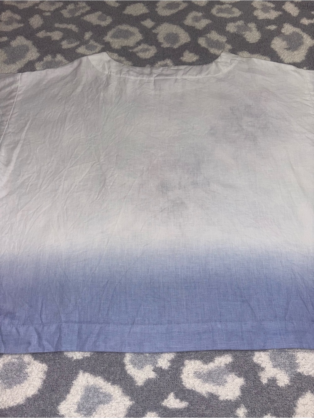 J. Jill 100% Linen White Purple Watercolor Floral Oversized Top Women’s S - Picture 10 of 11